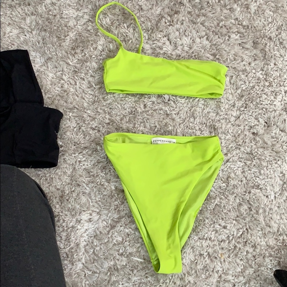 Lime high waisted bikini